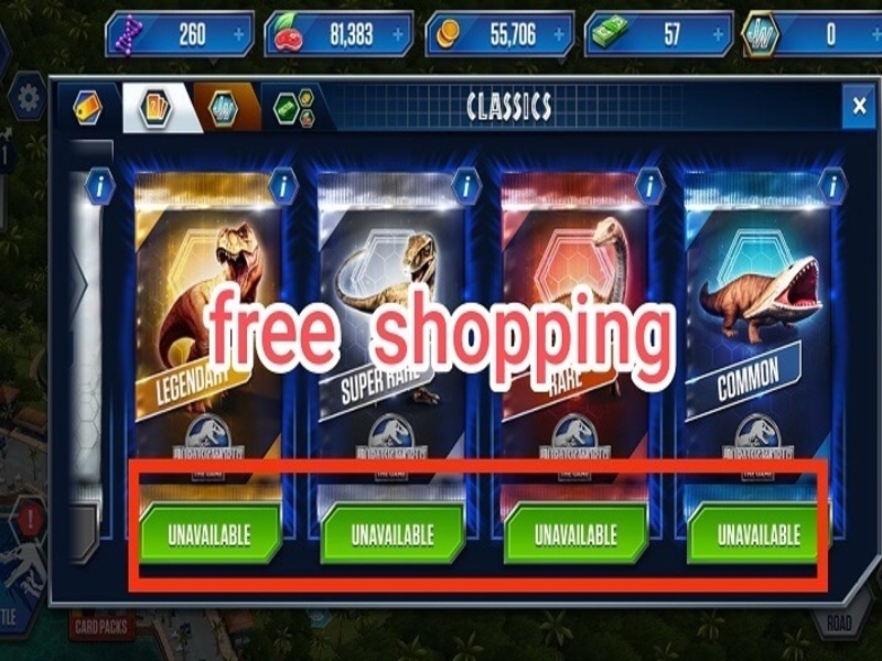 Tính Năng Nổi Bật Trong Phiên Bản Hack Jurassic World