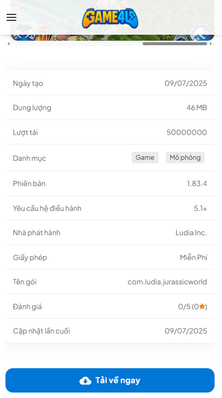 Hướng Dẫn Tải Và Cài Đặt Hack Jurassic World Phiên Bản Mới Nhất