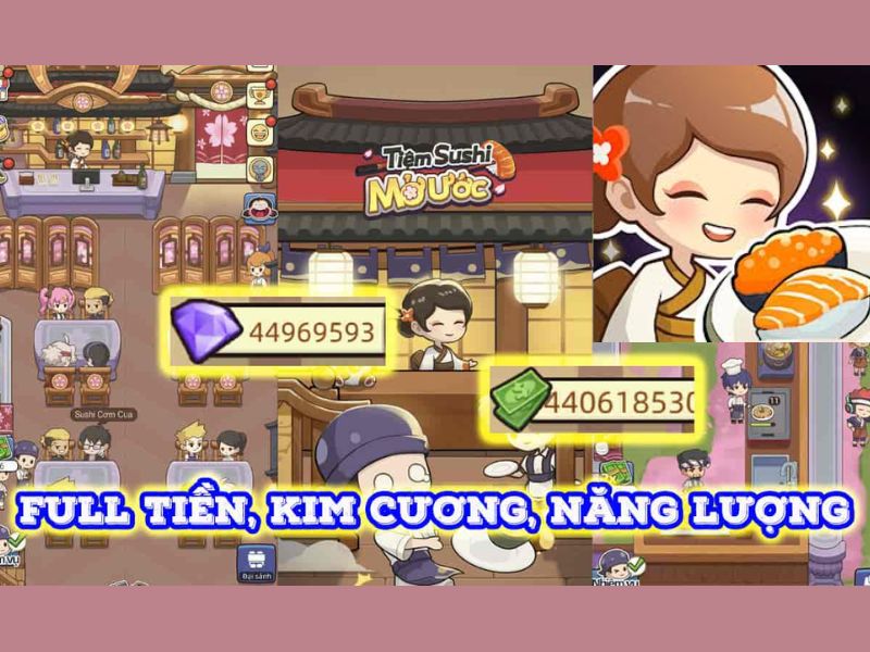 Những Tính Năng Nổi Bật Của Phiên Bản Hack Tiệm Sushi Mơ Ước