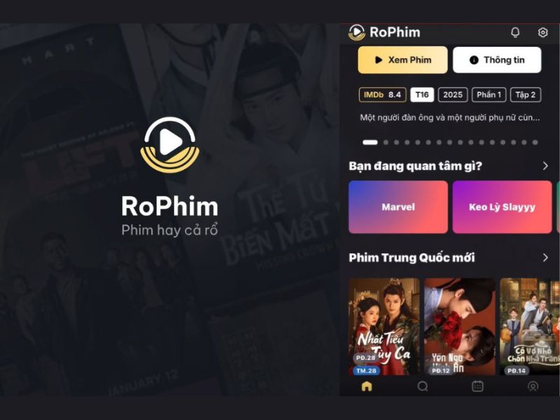 Kho Phim Phong Phú trong RoPhim APK