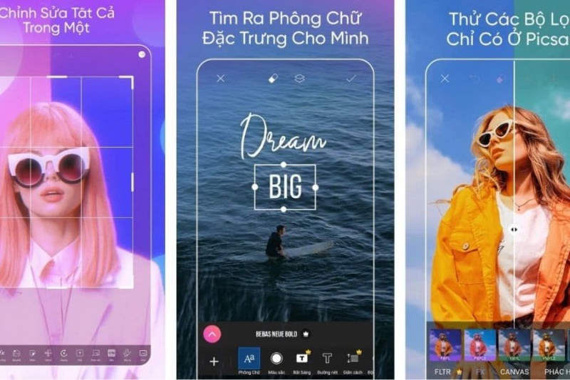 Thêm chữ, phông chữ và sticker