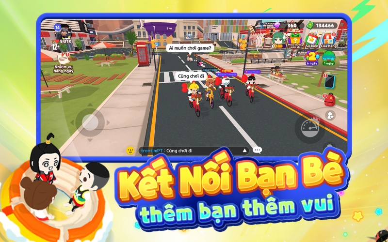 Tham gia nhiều minigame cùng bạn bè