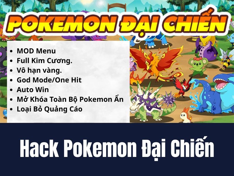 Tính năng của Hack Pokemon Đại Chiến Androidmentor